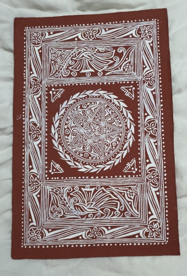 Handmade Saraswati Chowki : Kumaoni Traditional Cultural Art