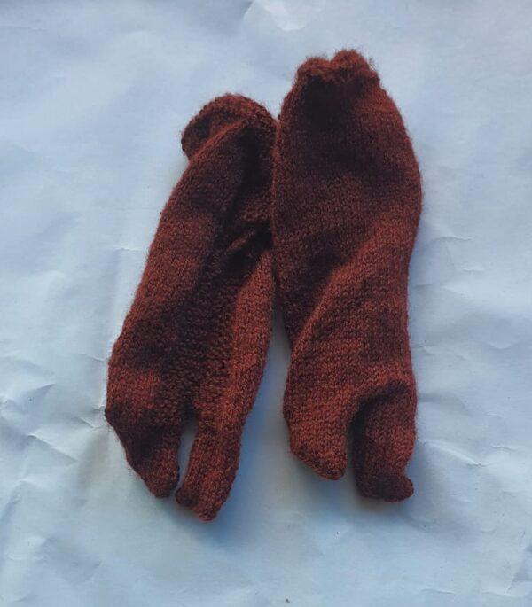 Coffee-Colored Hand-Knitted Wool Socks – Cozy, Stylish, and Warm 100% Wool