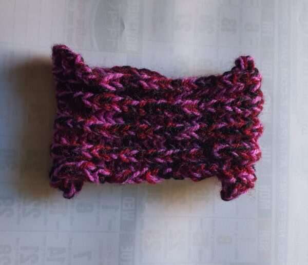 Multi-Colored Checked Hand-Knitted Woolen Headband & Neckband - Warm, Stylish, and Artistic 100% Wool