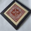 Devi Face on Geru Mitti Canvas with Black Wooden Frame