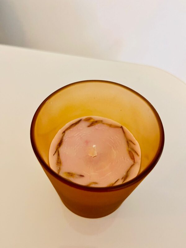 Handmade Soy Wax Candle with Petal arrangement