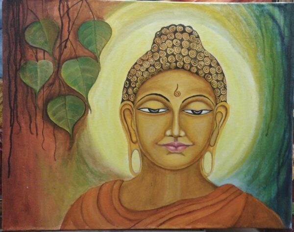 Lord Buddha Acrylic Painting
