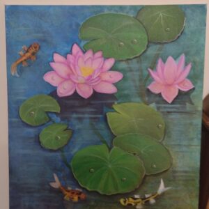 Acrylic Lotus Painting