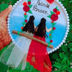 Embroidery hoop work