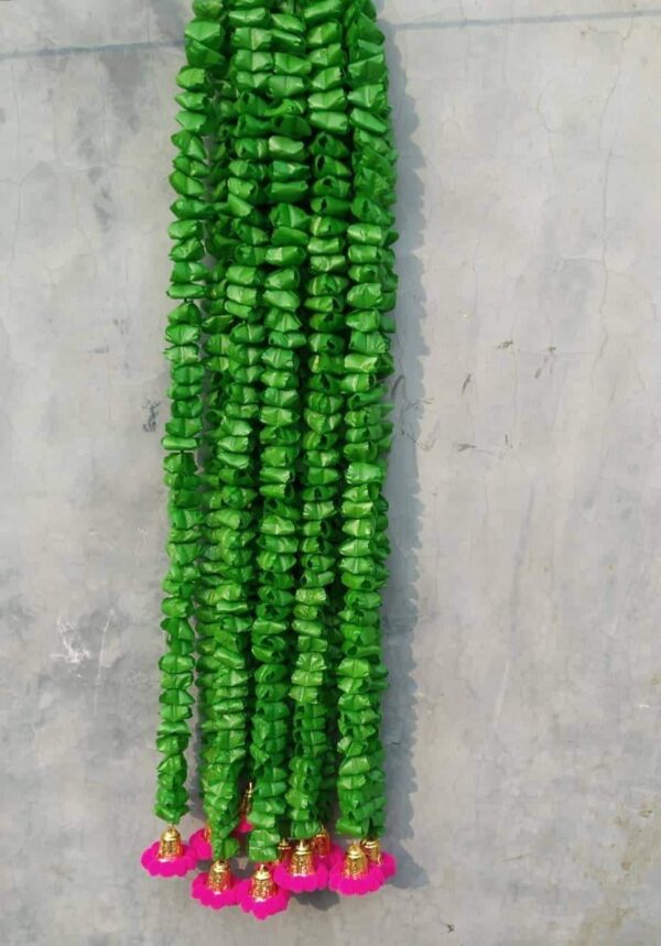 Handcrafted Eco-Friendly Green Leaves String Pack (10 pcs) - 54 inch each