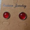 Red Cabochon stud
