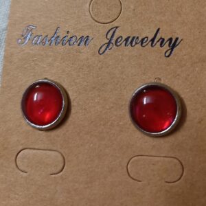 Red Cabochon stud