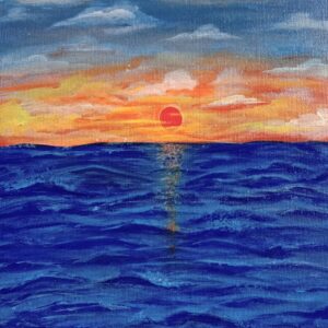Handmade Sunset Painting