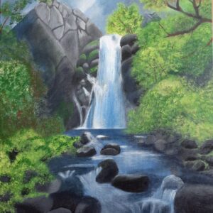 Handmade Waterfall Painting