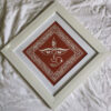 Devi Face on Geru Mitti Canvas with White Wooden Frame