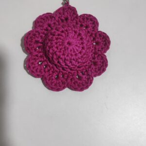 Dark Pink Hat Keychain