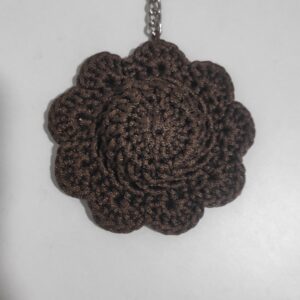 Dark Coffee Brown Hat Keychain