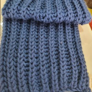 Handcrafted Blue Wool Muffler – Elegant, Cozy, and Timeless Winter Accessory