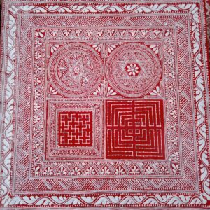 Handcrafted Aipan 4 Choki Set : Traditional Uttarakhand Essence