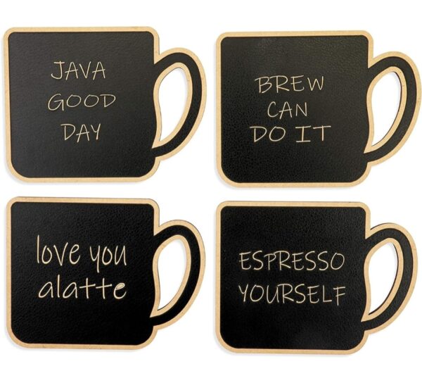 Handmade Wooden Coasters for All Beverages (Set of 4)