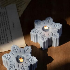 Handmade Snowflake Candles | Christmas Candle