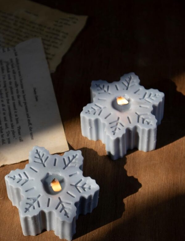 Handmade Snowflake Candles | Christmas Candle