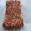 Hand-Knitted Red Checked Headband & Neckband – Versatile Wool Accessory for Winter