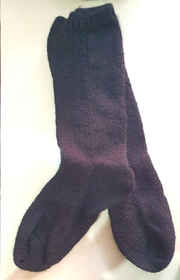 Hand-Knitted Black Wool Socks – Comfortable, Cozy, and Stylish Everyday Wear