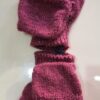 Hand-Knitted Pink Wool Half Gloves with Removable Finger Pouch – Cozy, Versatile, and Stylish