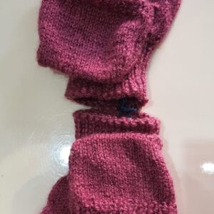 Hand-Knitted Pink Wool Half Gloves with Removable Finger Pouch – Cozy, Versatile, and Stylish