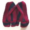 Hand-Knitted Black and Red Wool Socks – Bold, Cozy, and Fashionable Winter Essential