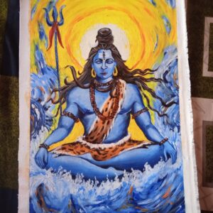 Acrylic painting of Lord Shiva