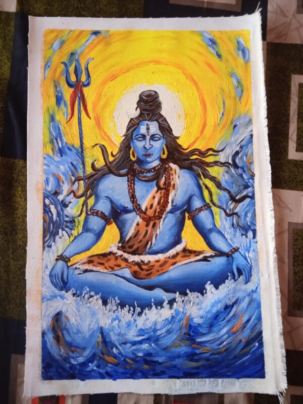Acrylic painting of Lord Shiva