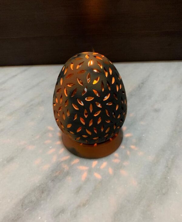 Handcrafted Clay Leaf cut T-Light Holder