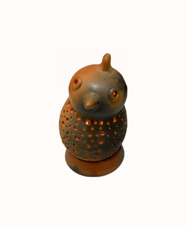 Handcrafted Clay Bird T-Light Holder