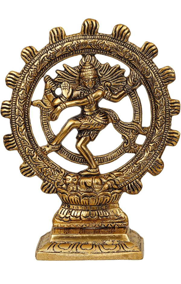 Handcrafted Gold-Plated Lord Shiva Nataraja Sculpture