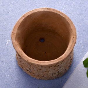 Handcrafted Round Clay Chipped Pot