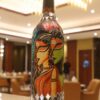 Handcrated Modern Shiv Parvati Bottle Painting