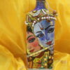 Handcrafted Traditional Radha Krishna Art Bottle with Embellishments