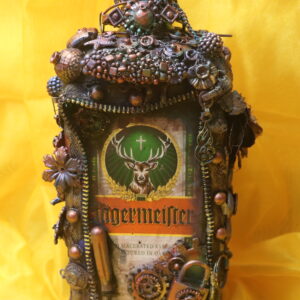 Handcrafted Steampunk Vintage Bottle Decor