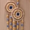 Evil Eye Wall Hangings - Set of 2 | 2ft Length | Featuring Gota Rings, Beads & Latkans