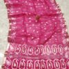 Handcrafted Muslin Silk Jamdani Pink Saree with Jari Butti Design & Matching Blouse Piece