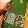 Handcrafted Tussar Silk Saree in Pistachio Green – Exquisite Artisan Craftsmanship