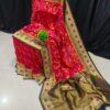 Exquisite Handcrafted Red Paithani Silk Saree with Intricate Meena Work – Includes Blouse Piece