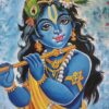 Hand painted Krishna acrylic painting