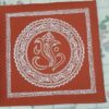 Miniature Aipan Art Canvas – Handcrafted Lord Ganesh Design from Uttarakhand (1x1 inch)