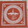 Miniature Devi Aipan Art on Canvas – Handcrafted Uttarakhand Folk Painting (1x1 inch)