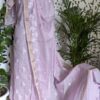 Handcrafted Lavender Kota Doria Embroidered Suit Set with Cotton Bottom – 2.5m Fabric