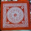 Hand-Painted Lakshmi Chowki in Traditional Aipan Art | 12"x12" Canvas | Sacred Folk Art from Uttarakhand