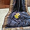 Elegant Black Handcrafted Monipuri Resham Silk Saree – Silk Mark Certified with Blouse Piece