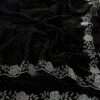 Midnight Allure: Black Satin Georgette Saree with Hand-Embellished Stone Work