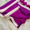 Royal Bloom Handcrafted Purple Pure 120 Count Mul Cotton Saree with Elegant White Lace Border & Blouse Piece