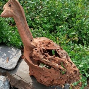 Rare Handcrafted Ostrich Sculpture – Made from Ancient Chiluk & Gitte Pine Wood | One of a Kind