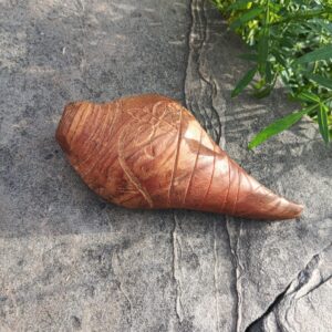 Antique Handcrafted Wooden Shankh – 150-Year-Old Chiluk & Gitte Pine Wood Masterpiece