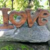 Handcrafted Sheesham Wood “LOVE” Décor – Rustic Charm for Your Space